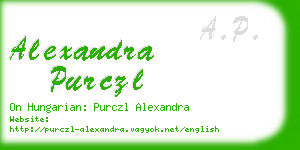 alexandra purczl business card